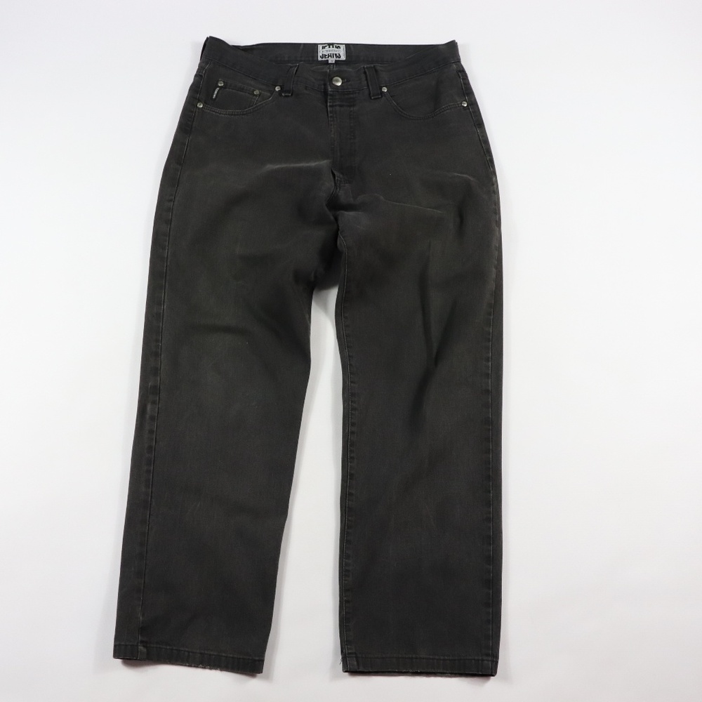 Vintage 90s Iceberg Mens 38x30 Black Denim Jeans
